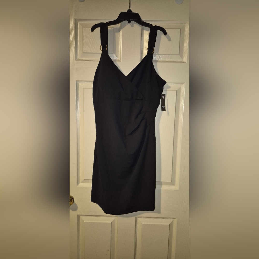 GUESS Women's Sleeveless Sheath Dress with Ring Strap